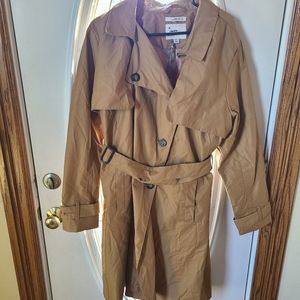 A New Day Tan Rain Trench Coat with Belt Size XXL